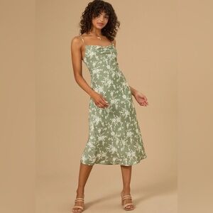 Altar'd State Sage Floral Midi Dress